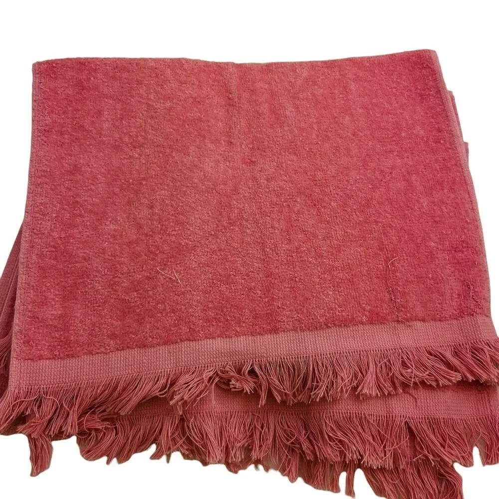 #4331 VTG Cannon towels 3 pc pink butterflies